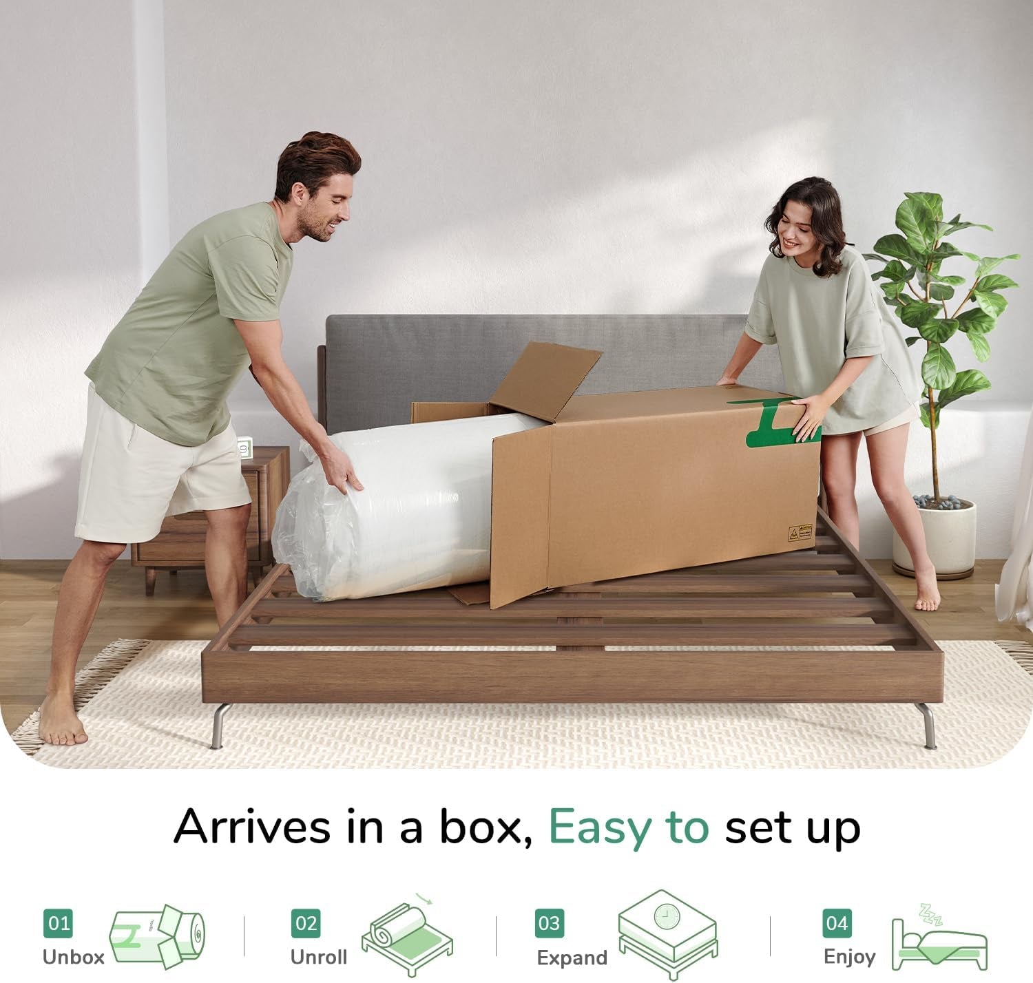 Queen Medium-Firm Memory Foam Mattress with CertiPUR-US Certification