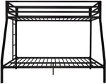 Twin Over Twin Bunk Bed With Slide Durable Square Tube