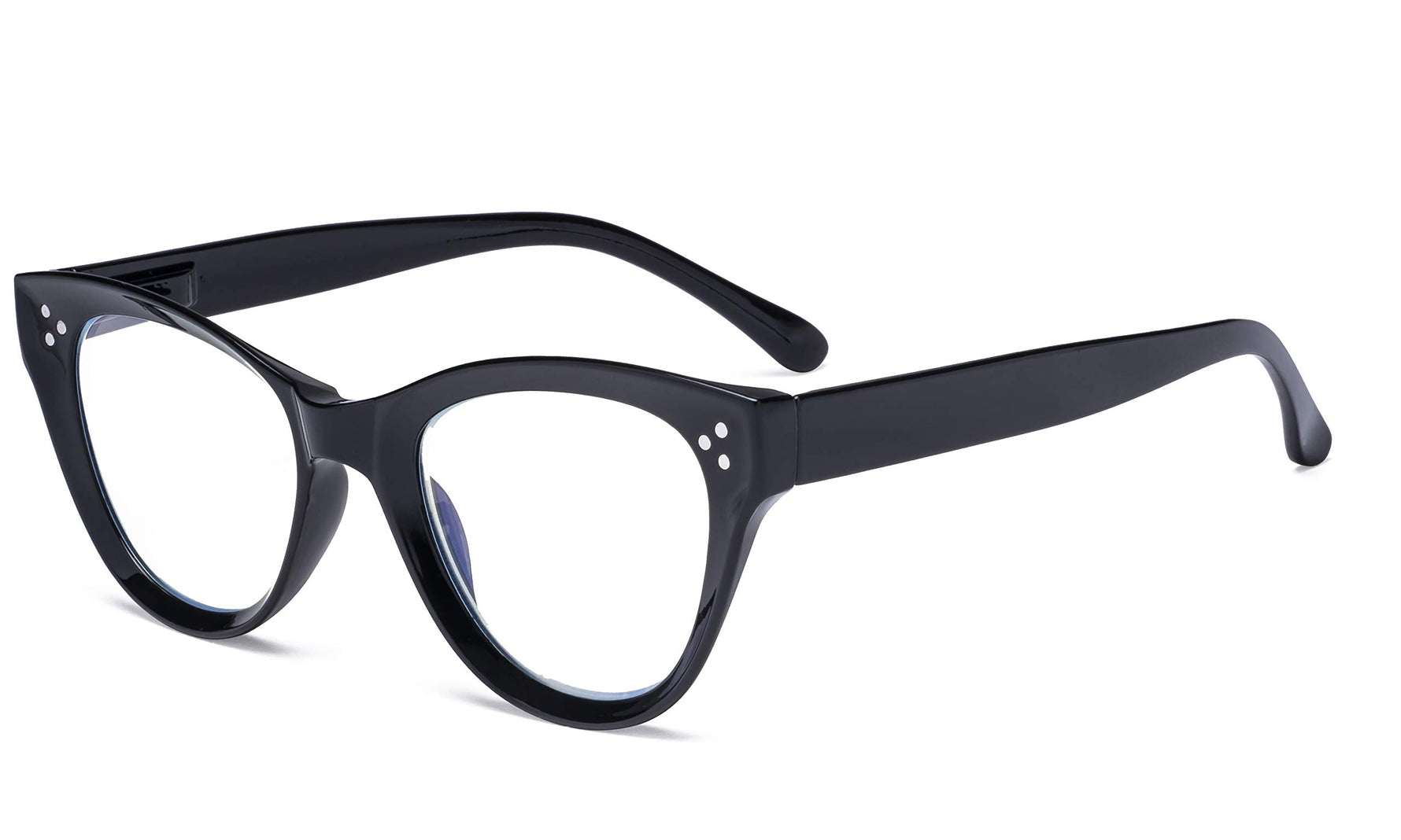 Eyekepper Large Cateye Design Reading Glasses Oversized Readers for Women Reading - Black +1.75
