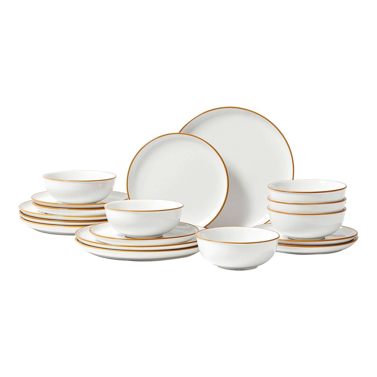 18 PCS Dinnerware Set Ceramic Plates And Bowls Sets Service For 6