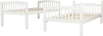 Twin Over Twin Wood Bunk Bed With Ladder Natural Finish