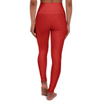 Womens High-waist Fitness Legging Yoga Pants - Red