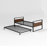 Twin Over Full Metal Bunk Beds With Trundle In Black
