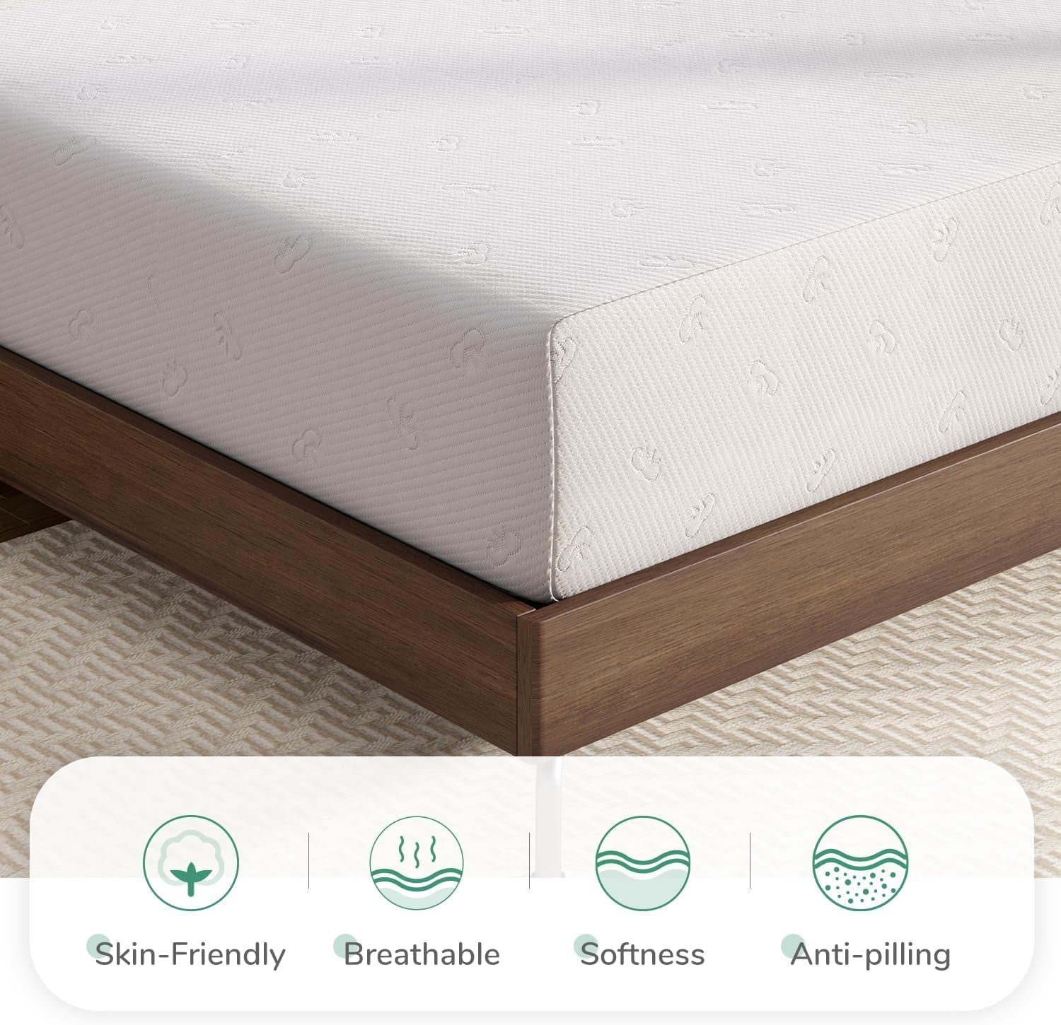 Queen Medium-Firm Memory Foam Mattress with CertiPUR-US Certification
