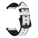 Fullmosa 20mm Bands Compatible with Samsung Galaxy Watch 6 40mm 44mm/Galaxy Watch 6 Classic 43mm 47mm/Galaxy Watch 5 40mm 44mm/Pro 45mmGalaxy Watch 4 40mm 44mm/Classic 46mm 42mm(2021)White
