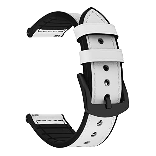 Fullmosa 20mm Bands Compatible with Samsung Galaxy Watch 6 40mm 44mm/Galaxy Watch 6 Classic 43mm 47mm/Galaxy Watch 5 40mm 44mm/Pro 45mmGalaxy Watch 4 40mm 44mm/Classic 46mm 42mm(2021)White