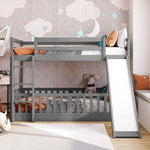 Twin Metal Bunk Bed Frame Black With Convertible Ladder