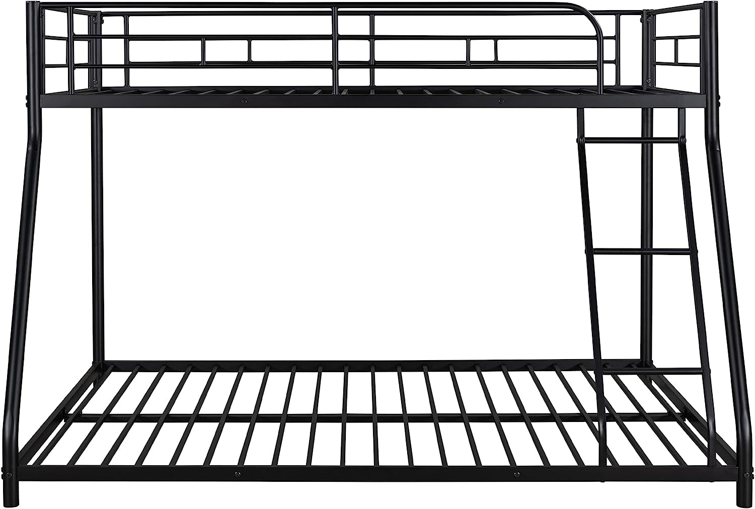 Heavy Duty Twin Over Full Metal Floor Bunk Bed With Ladder