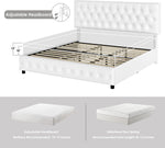 Queen Upholstered Bed Frame With Under Bed Drawers