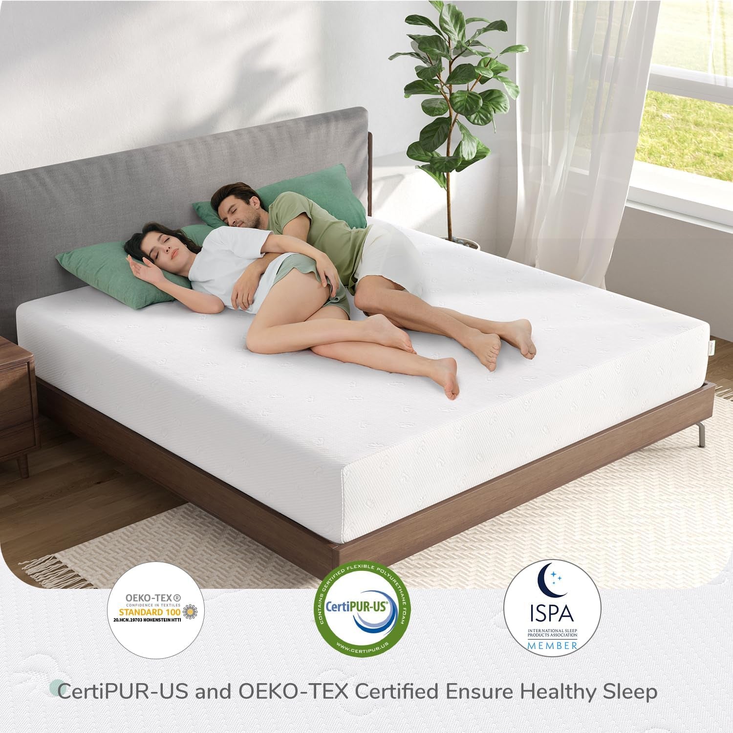 Queen Medium-Firm Memory Foam Mattress with CertiPUR-US Certification