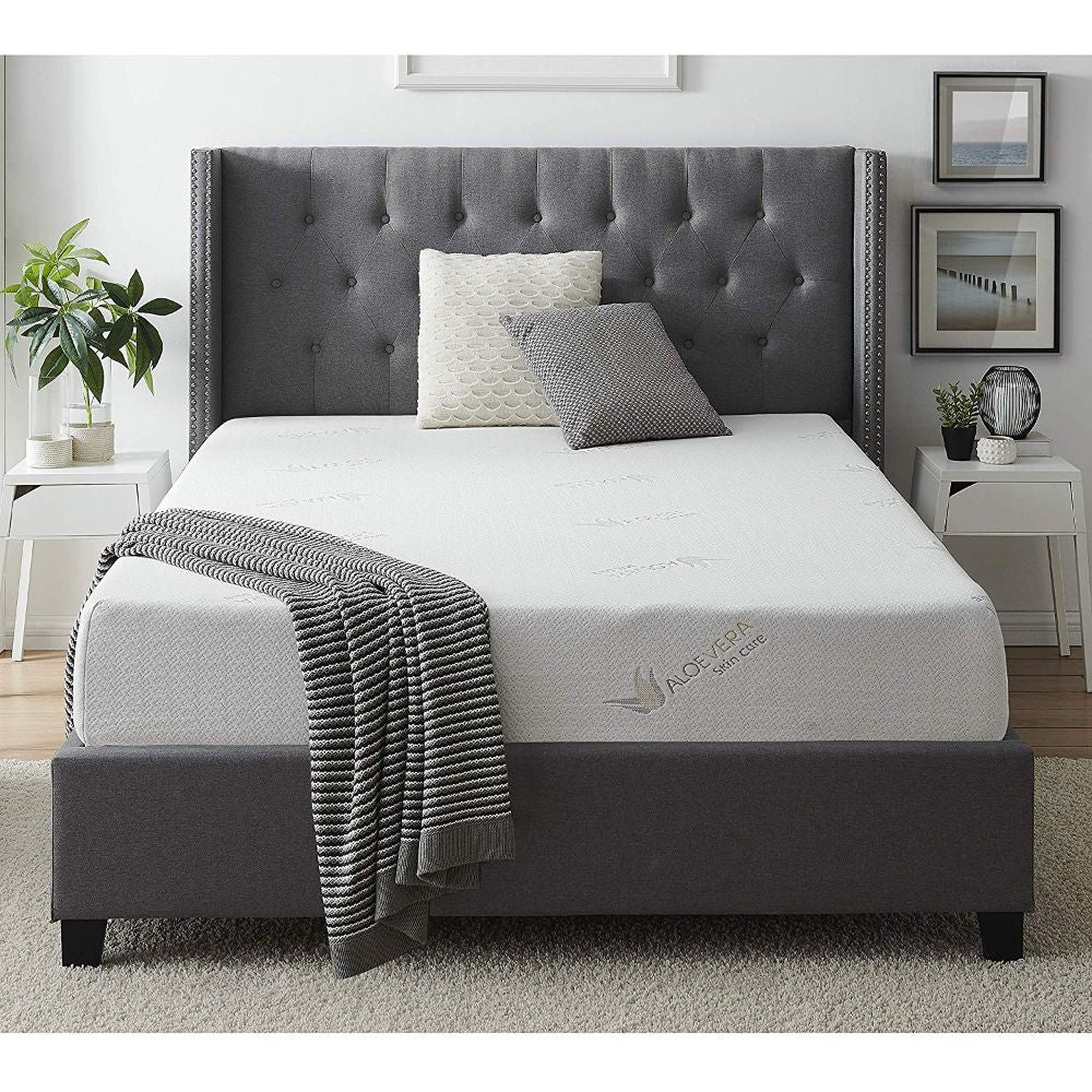 6inches White Twin Aloe Vera Infused Memory Foam Mattress