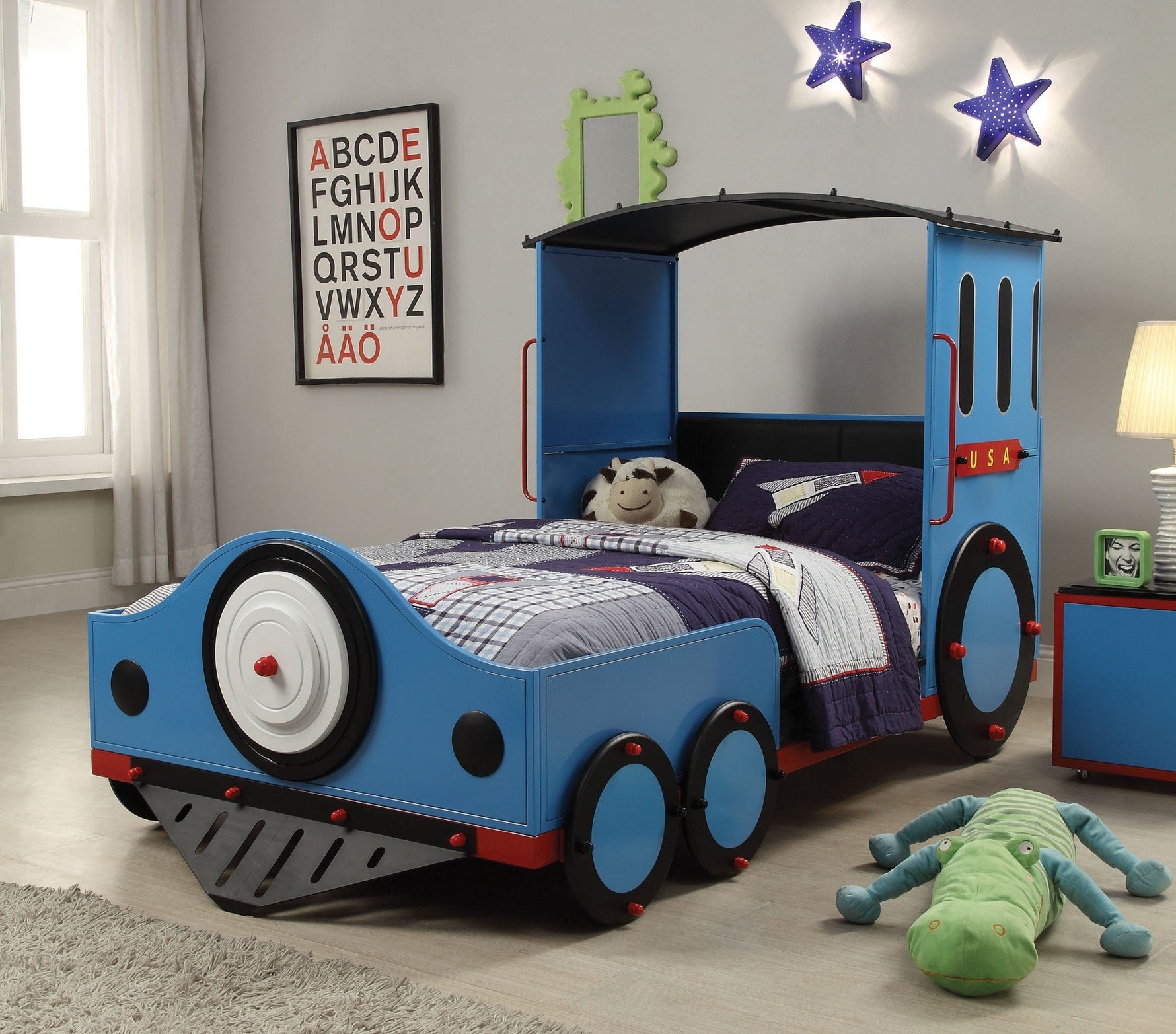 84inches X 56inches X 51inches Twin Gunmetal Go Kart Bed