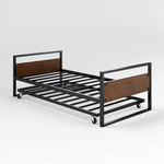 Twin Over Full Metal Bunk Beds With Trundle In Black