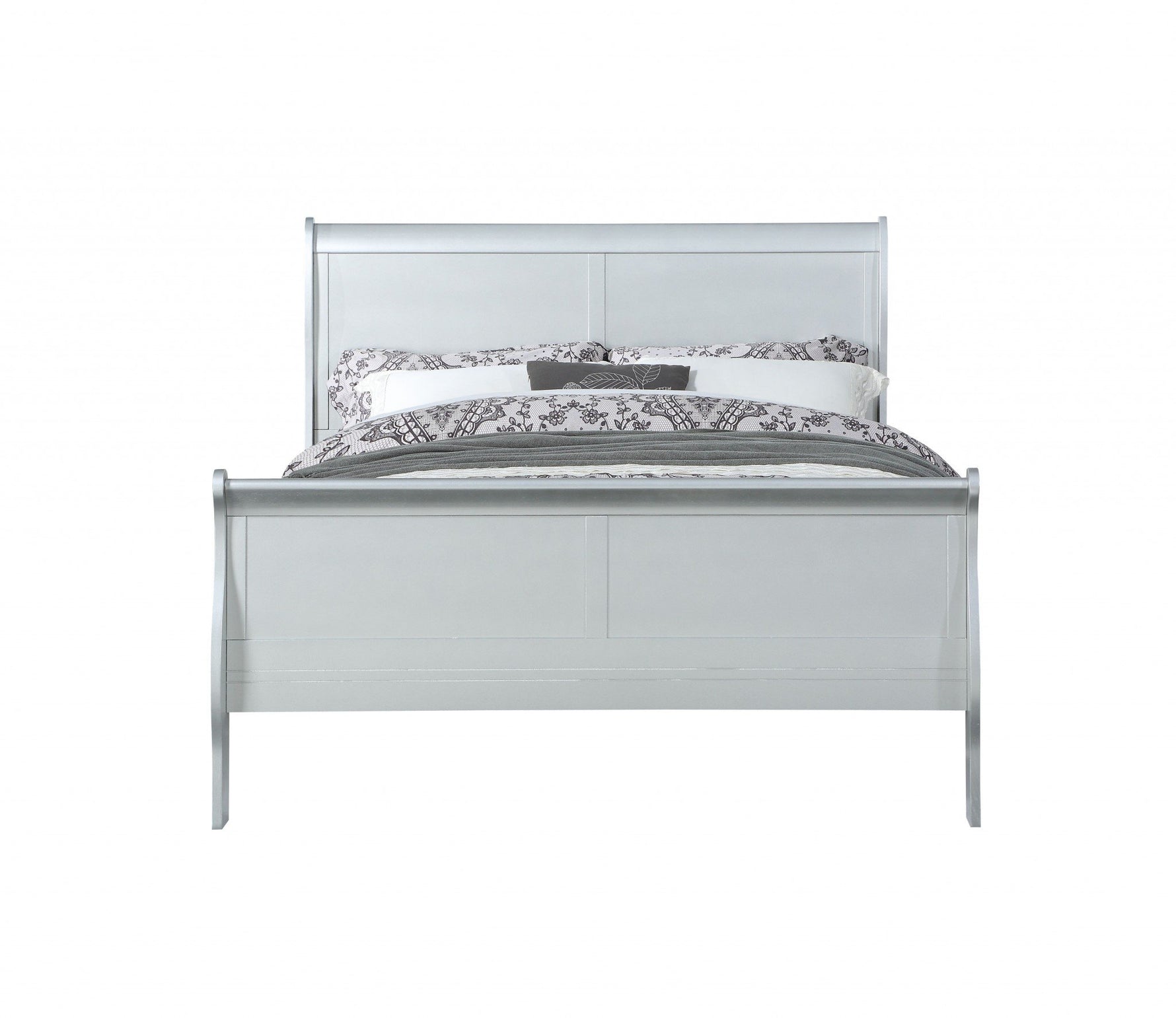 80inches X 90inches X 47inches Platinum Wood King Bed