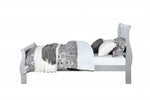 80inches X 90inches X 47inches Platinum Wood King Bed