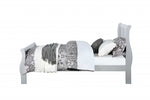 80inches X 90inches X 47inches Platinum Wood King Bed