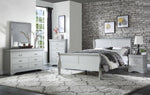 80inches X 90inches X 47inches Platinum Wood King Bed