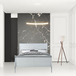 80inches X 90inches X 47inches Platinum Wood King Bed