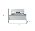 80inches X 90inches X 47inches Platinum Wood King Bed