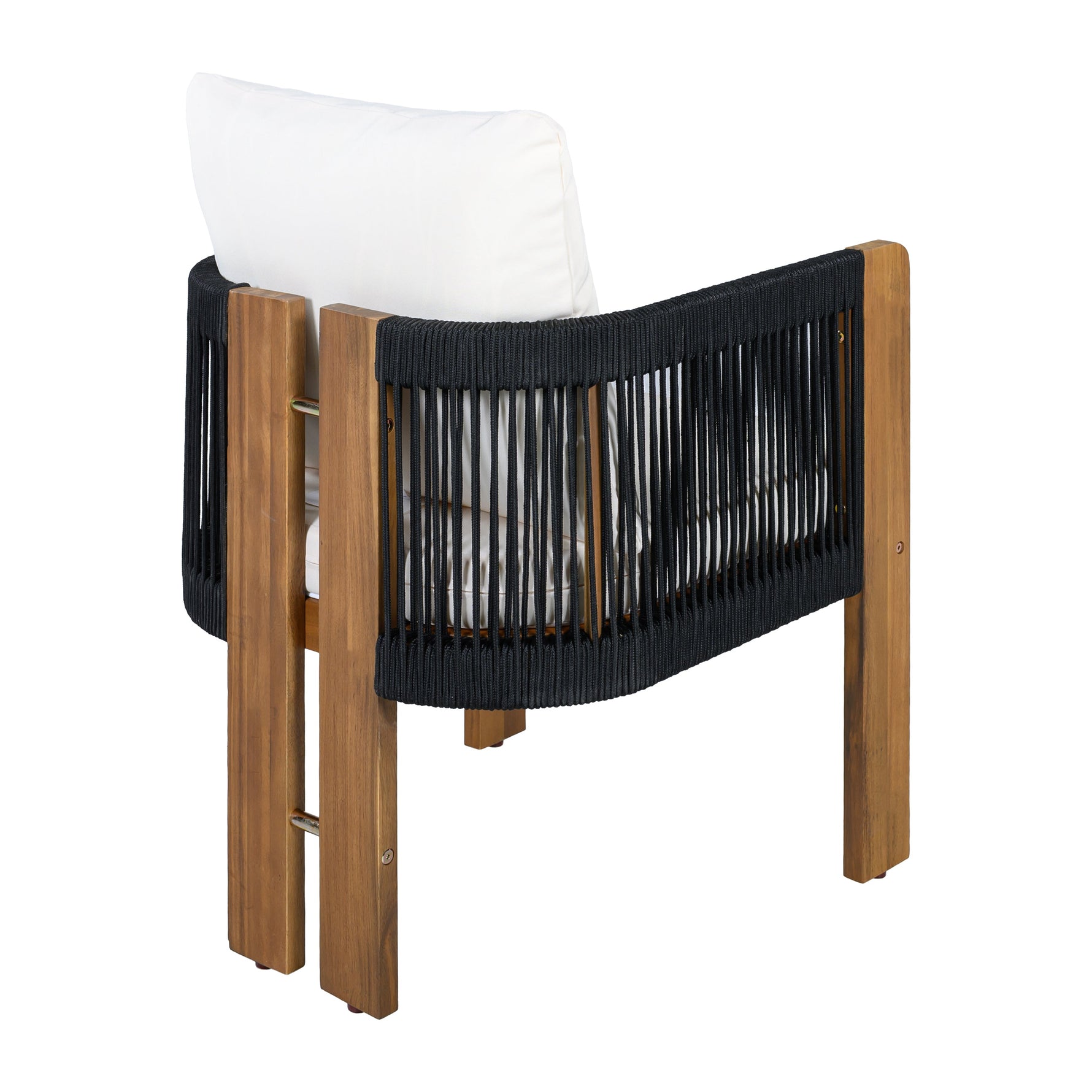 Luxury 5-Piece Outdoor Patio Dining Set for 4, Solid Acacia Wood
