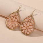 Ladies Jewellery Pink Green Acrylic Flower Water Drop Good Quality