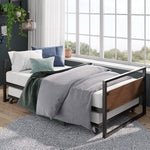 Twin Over Full Metal Bunk Beds With Trundle In Black