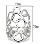 3W170 - Rhodium Brass Ring with No Stone