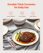 18 PCS Dinnerware Set Ceramic Plates And Bowls Sets Service For 6