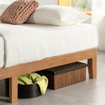 Queen Solid Pine Platform Bed With Slats No Box Spring