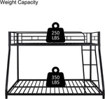 Heavy Duty Twin Over Full Metal Floor Bunk Bed With Ladder