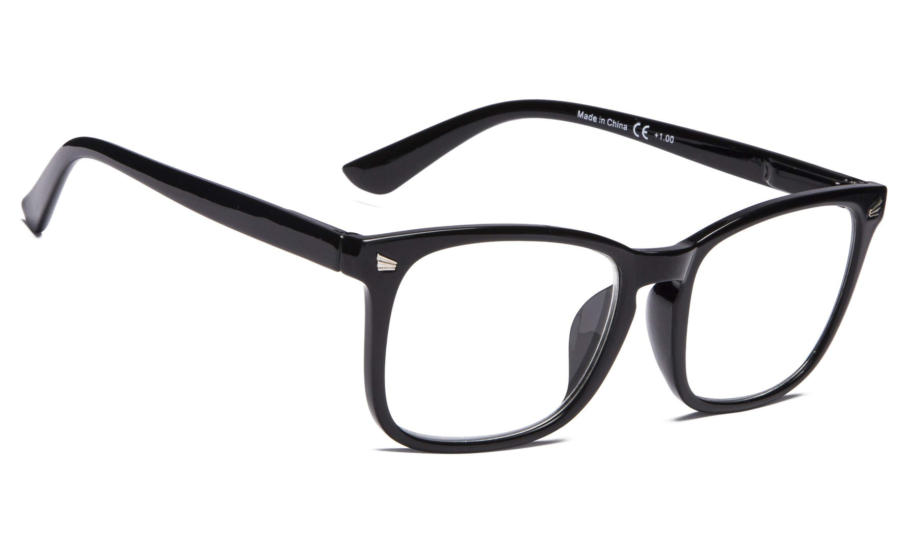 BLUELESS Reading Glasses Women - Fashion Ladies Readers(Black 2.00)