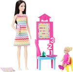 Barbie Teacher Doll with Blonde Fashion Doll with Printed Dress 1 Toddler Doll & Teaching Accessories