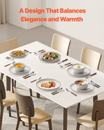 18 PCS Dinnerware Set Ceramic Plates And Bowls Sets Service For 6