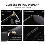 Mens Polarized Pilot Sunglasses Outdoor Driving UV400 Sun Glasses