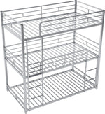 Black Triple Metal Bunk Bed Twin XL Full Queen Sizes