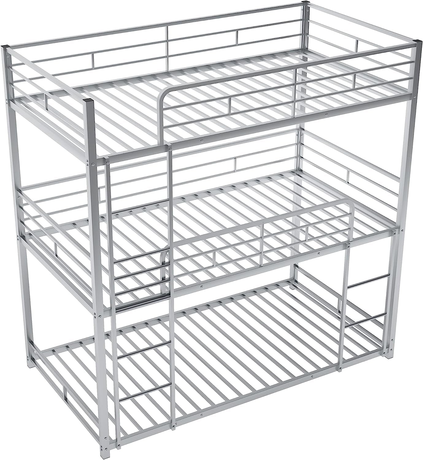 Black Triple Metal Bunk Bed Twin XL Full Queen Sizes