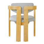 Set of 2 Outdoor Acacia Wood Dining Chairs with Cushions, Modern Solid