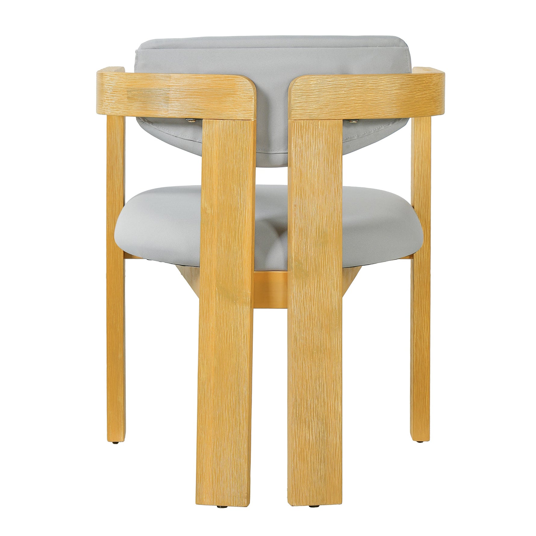 Set of 2 Outdoor Acacia Wood Dining Chairs with Cushions, Modern Solid