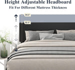 King Size Upholstered Platform Bed Frame With Adjustable Headboard