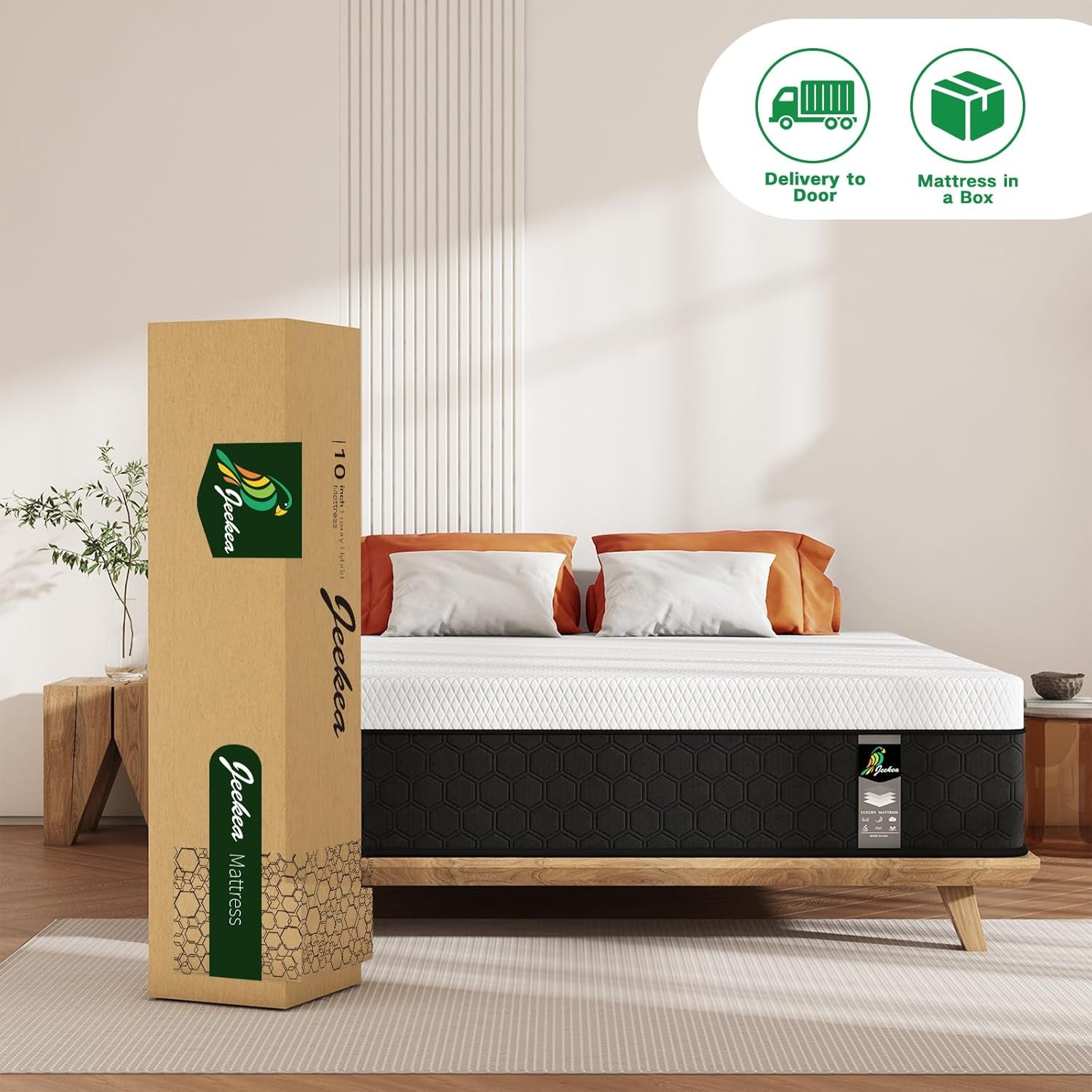 Comfortable 10 Inch Full Hybrid Mattress for Restful Sleep