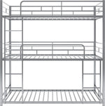 Black Triple Metal Bunk Bed Twin XL Full Queen Sizes