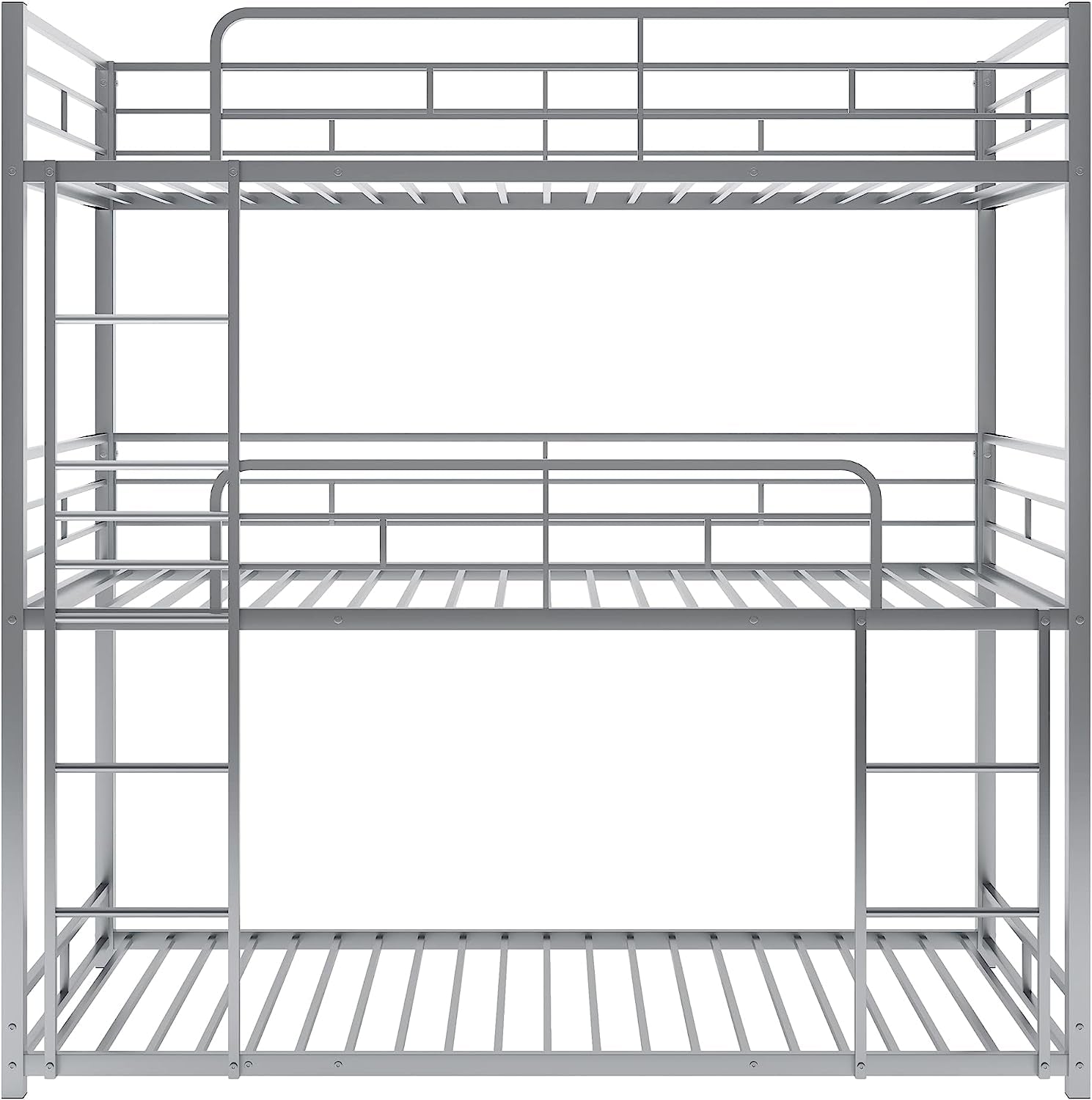 Black Triple Metal Bunk Bed Twin XL Full Queen Sizes
