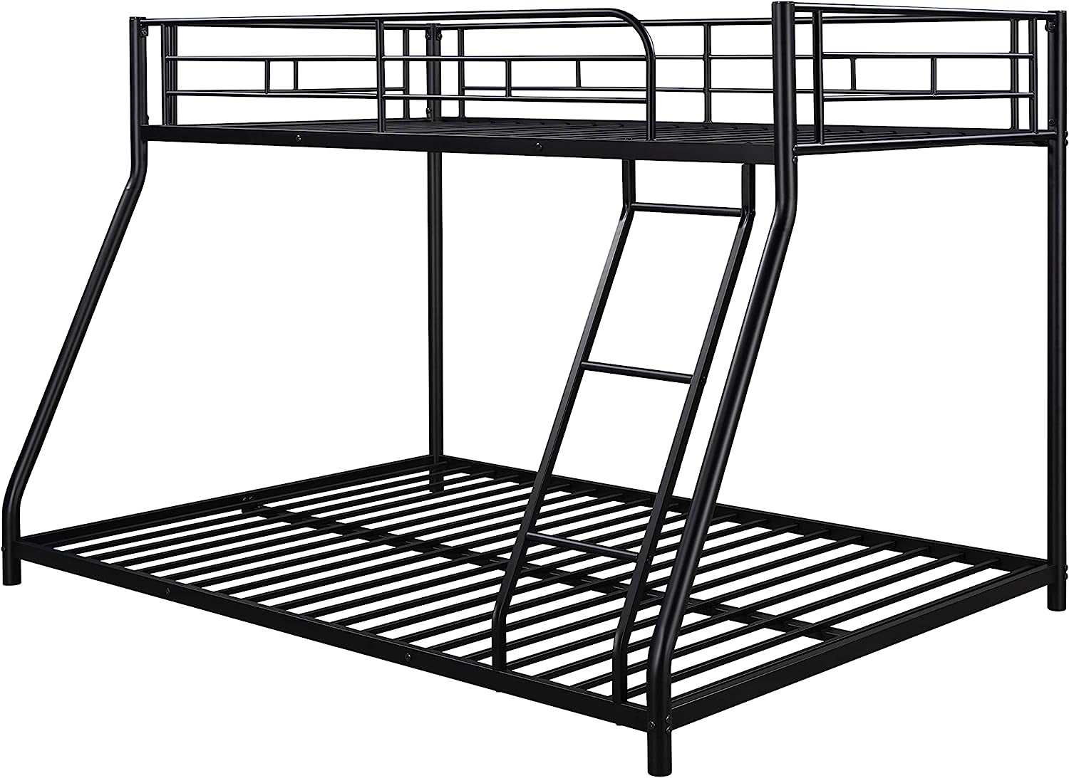 Heavy Duty Twin Over Full Metal Floor Bunk Bed With Ladder