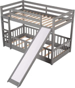 Twin Metal Bunk Bed Frame Black With Convertible Ladder