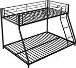 Heavy Duty Twin Over Full Metal Floor Bunk Bed With Ladder