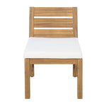 Farmhouse 5-Piece Outdoor Patio Dining Set with Adjustable Legs,Acacia