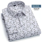 Spring And Autumn Fashion Floral Youth Men's Long-sleeved DressShirt