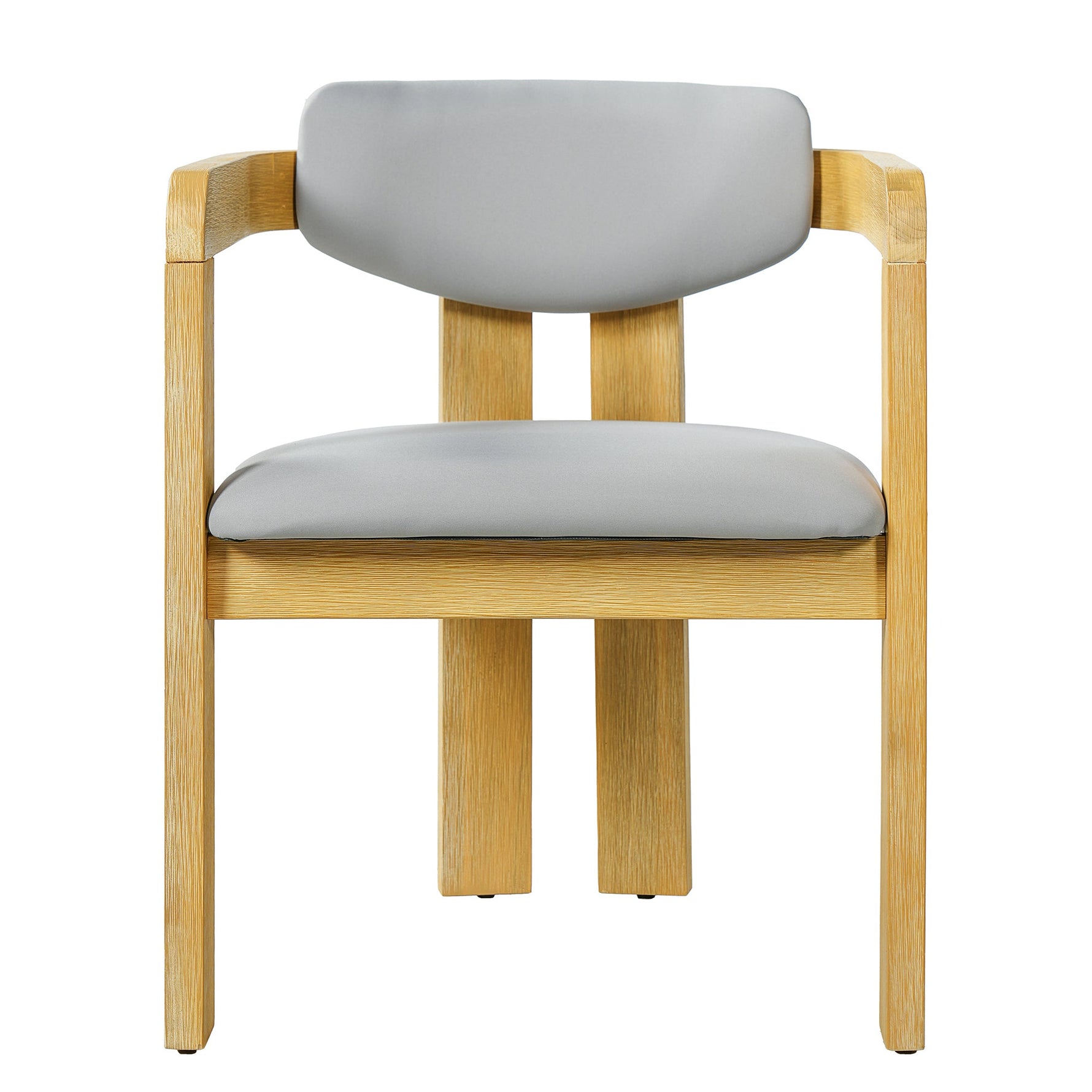 Set of 2 Outdoor Acacia Wood Dining Chairs with Cushions, Modern Solid