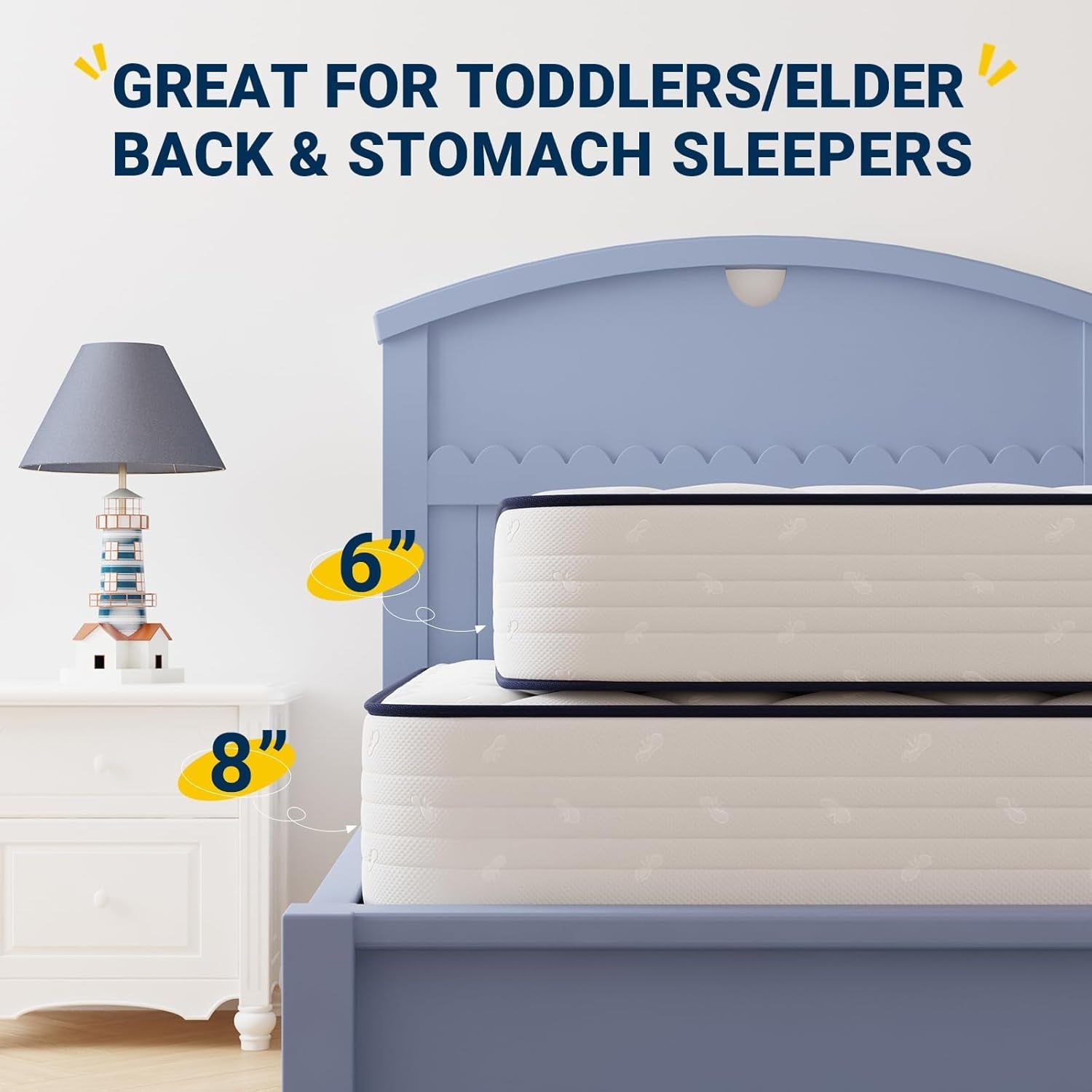 Twin Hybrid Mattress 6 Inch Medium Soft CertiPUR US