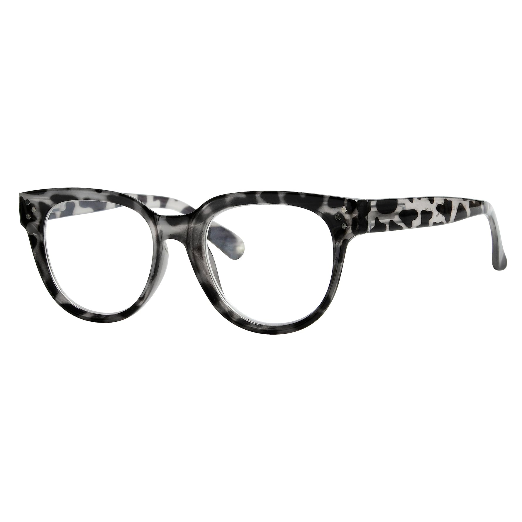 Eyekepper Oversize Reading Glasses Women Stylish Readers - Grey Tortoise +1.00